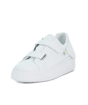 Velcro Strap Tennis Sneakers - White