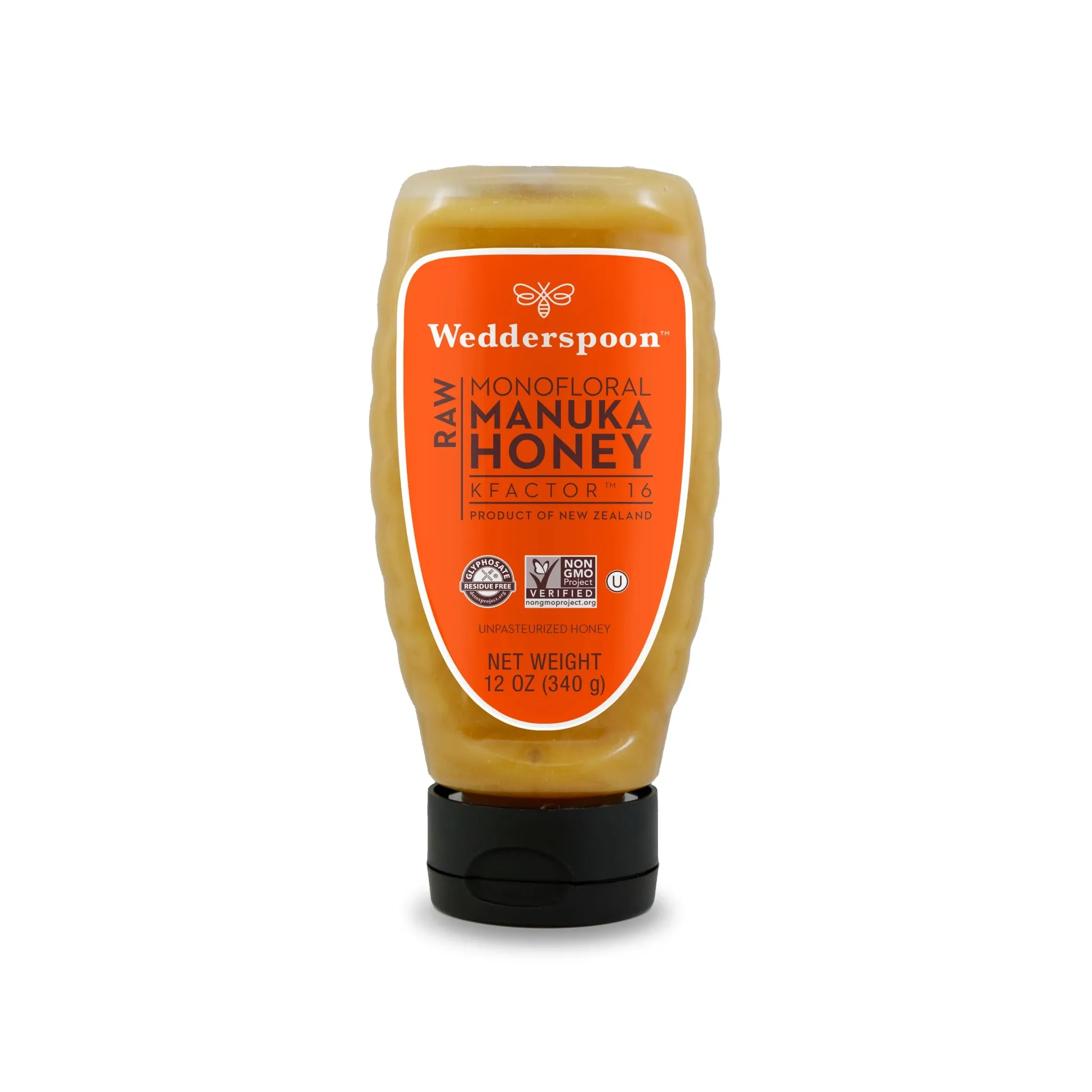 WedderSpoon Raw Multifloral Manuka Honey KFactor 16 340g