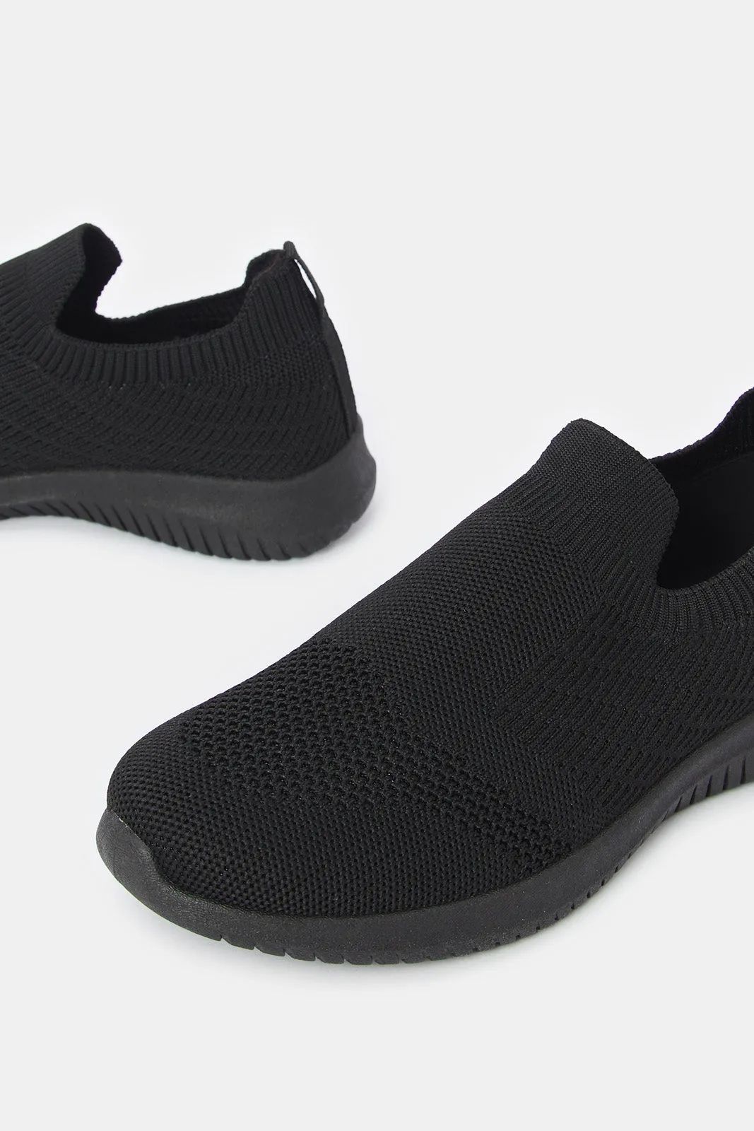 Women Black Slip On Sneaker
