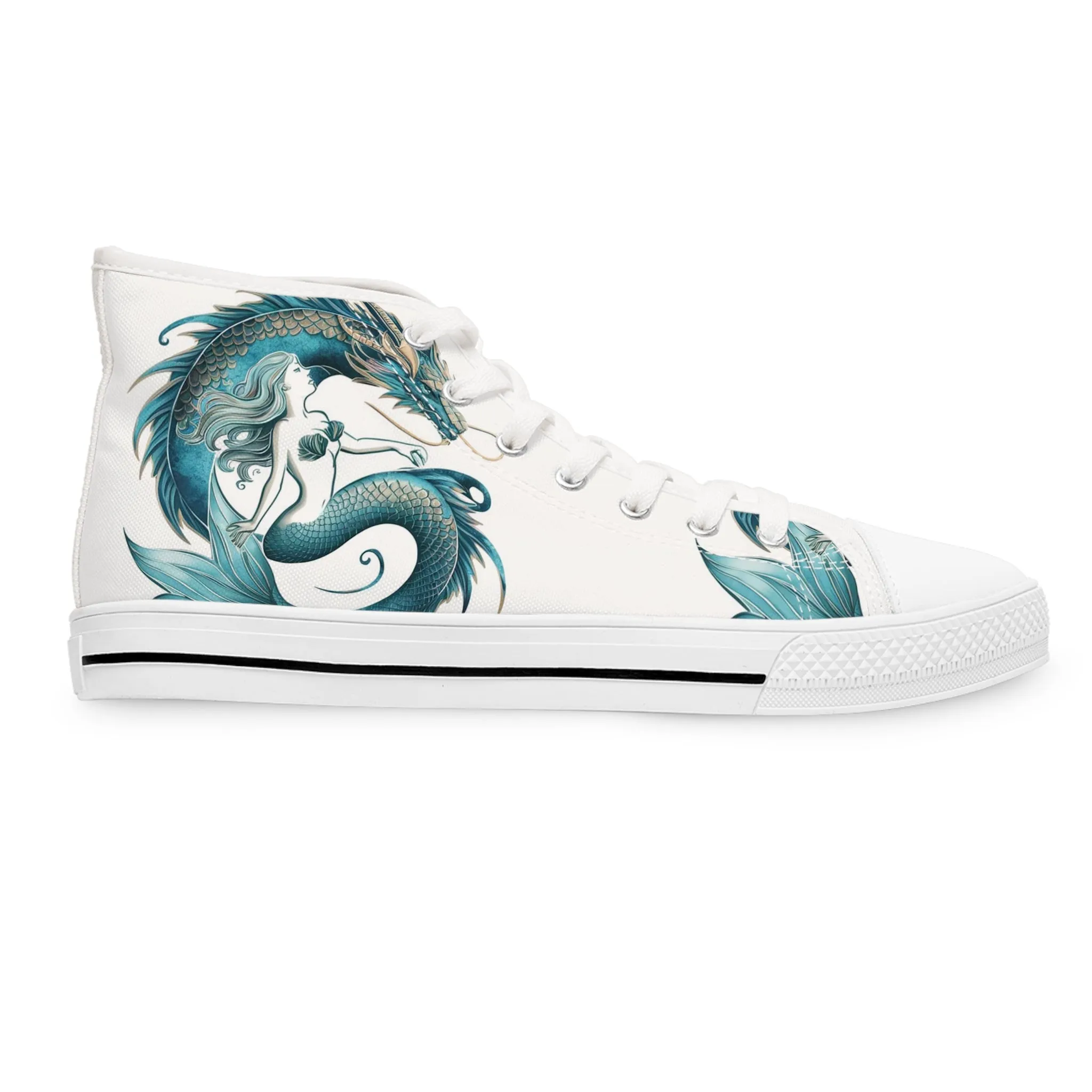 Women's High Top Sneakers - Sea Dragon Dreams