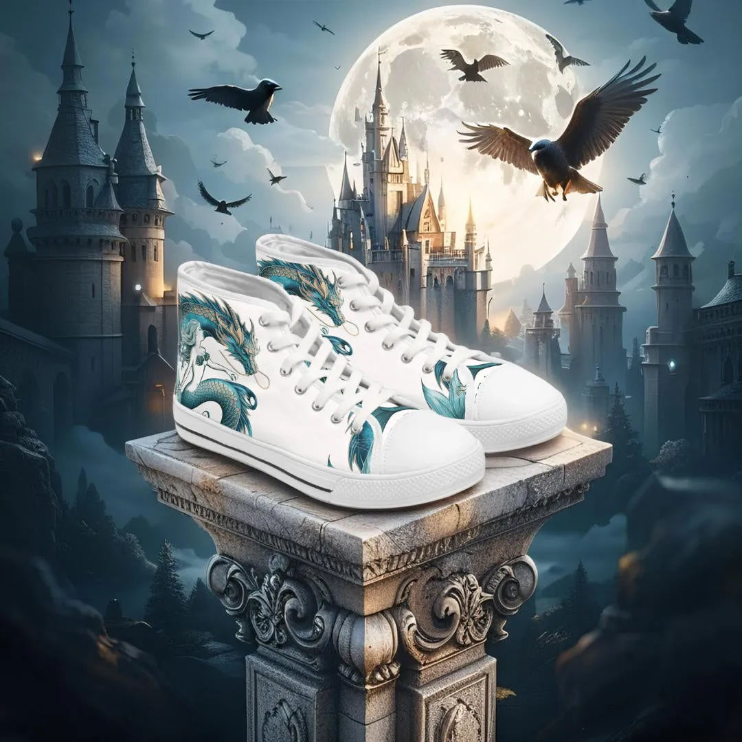 Women's High Top Sneakers - Sea Dragon Dreams