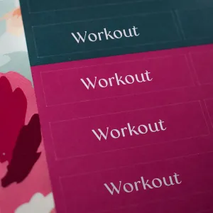 Workout Sticker Sheets - "Workout" (2 Sheets)